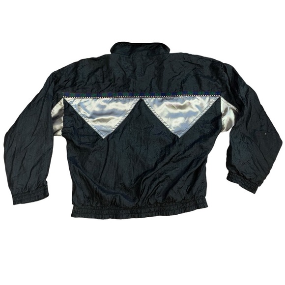 Vintage 80’s Windbreaker 2B Active Retro Activewear Men’s L Bomber Light Weight - Picture 4 of 16